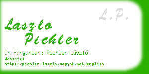 laszlo pichler business card